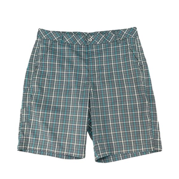 Fila Shorts Mens 36 Lunar Sea Plaid Athletic Fit Stretch Performance Golf Chino - Picture 1 of 12